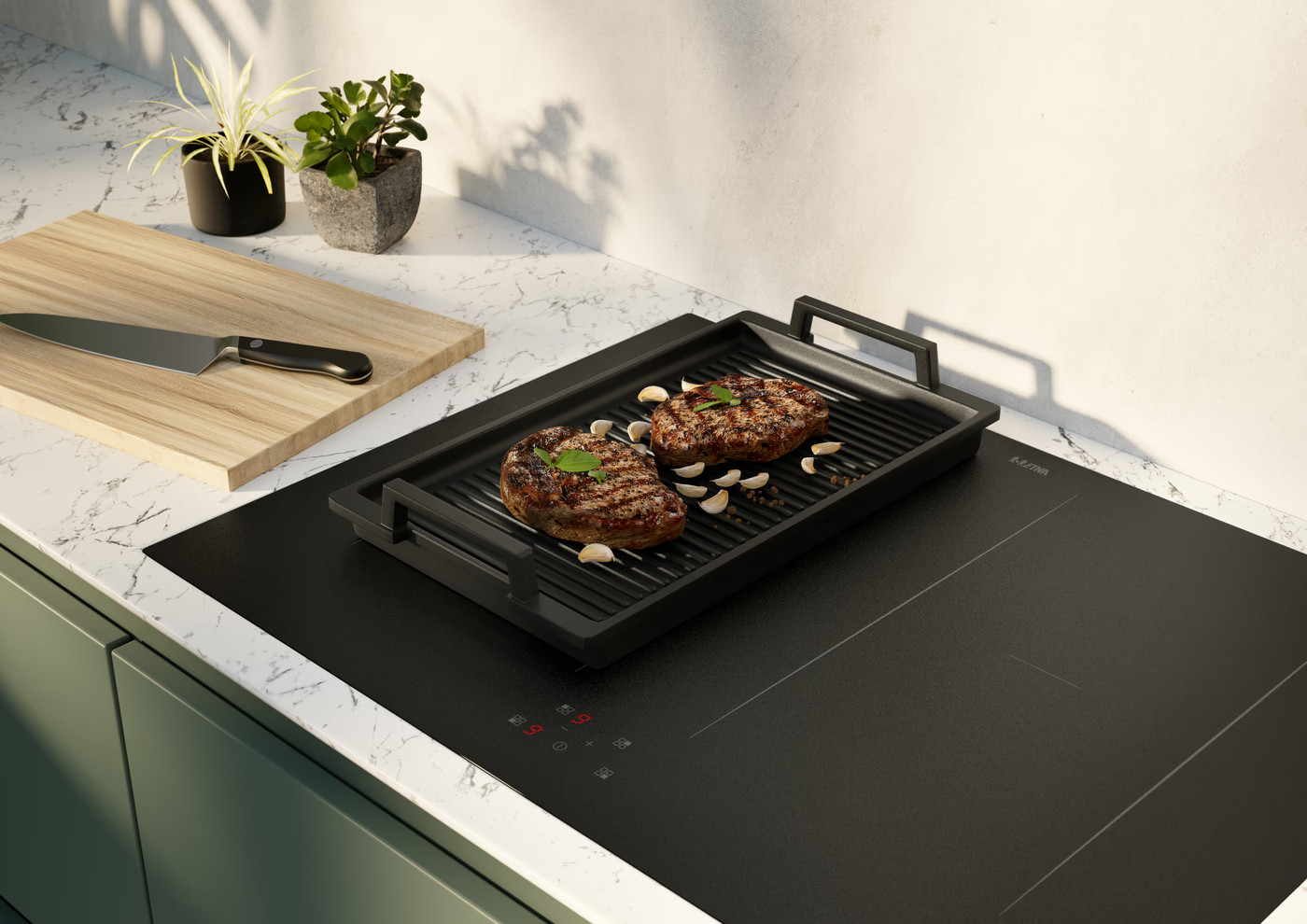 ETNA inductie kookplaat met matte afwerking