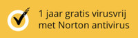 1 jaar gratis virusvrij met Norton antivirus