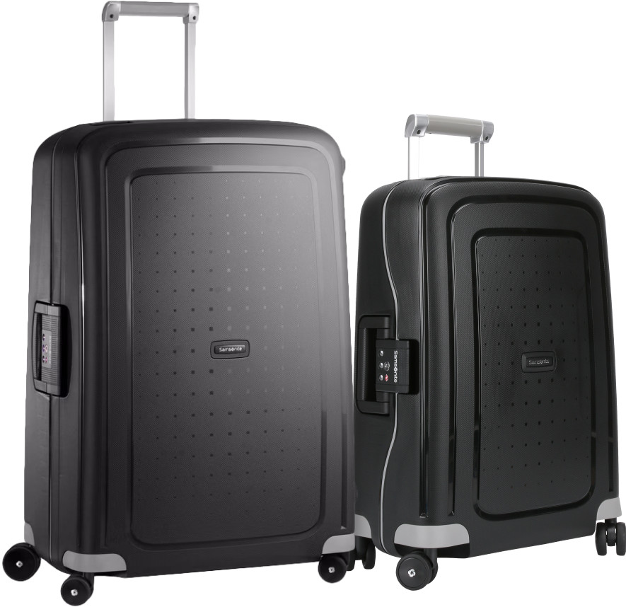 Samsonite S'cure Spinner 75+55cm Black kofferset