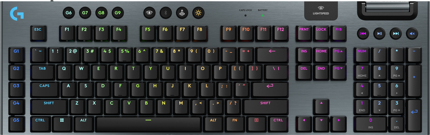 Logitech G915 X Lightspeed Wireless Gaming Toetsenbord Zwart Qwerty