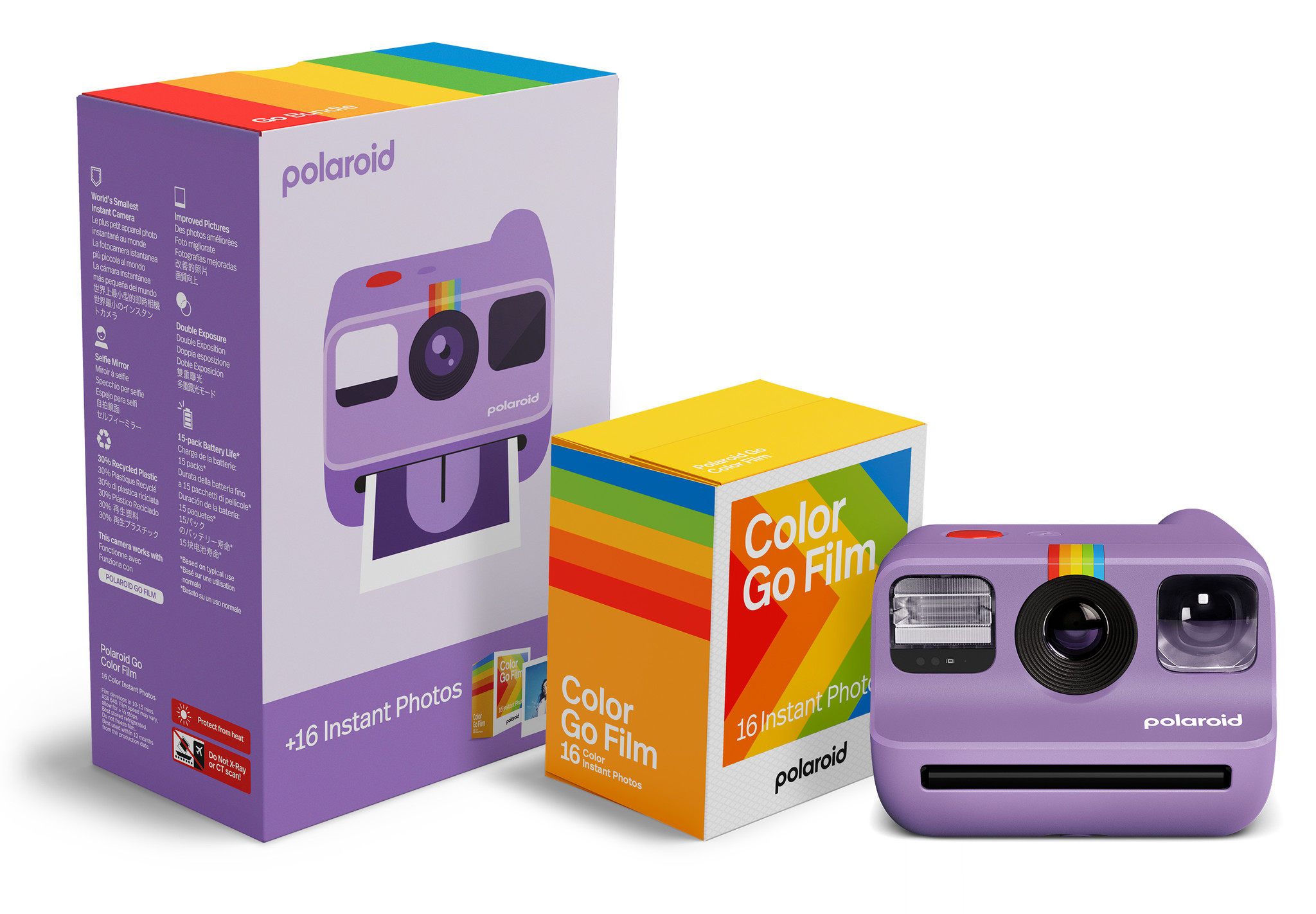 Polaroid Go 2 Paars + Color Film (16 stuks)
