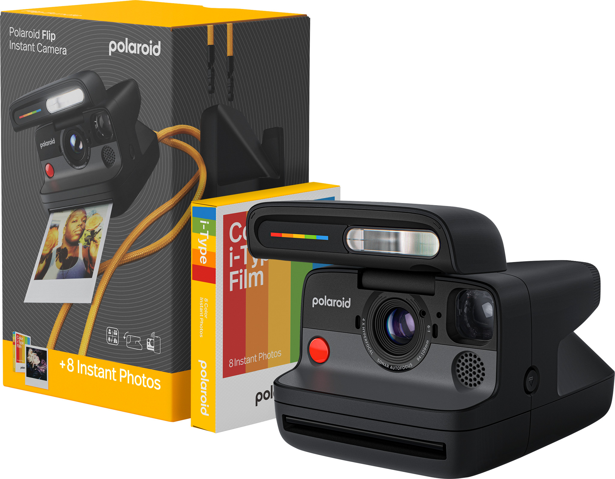 Polaroid Flip Zwart + Color Film (8 stuks)