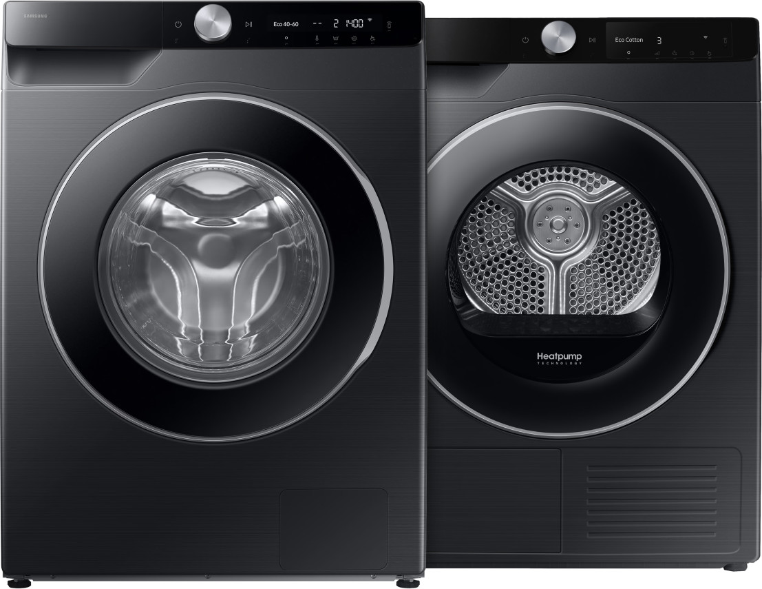 Samsung WW11DG6B85LB AI Wash + Samsung DV90DG6845LBU3 AI Dry+
