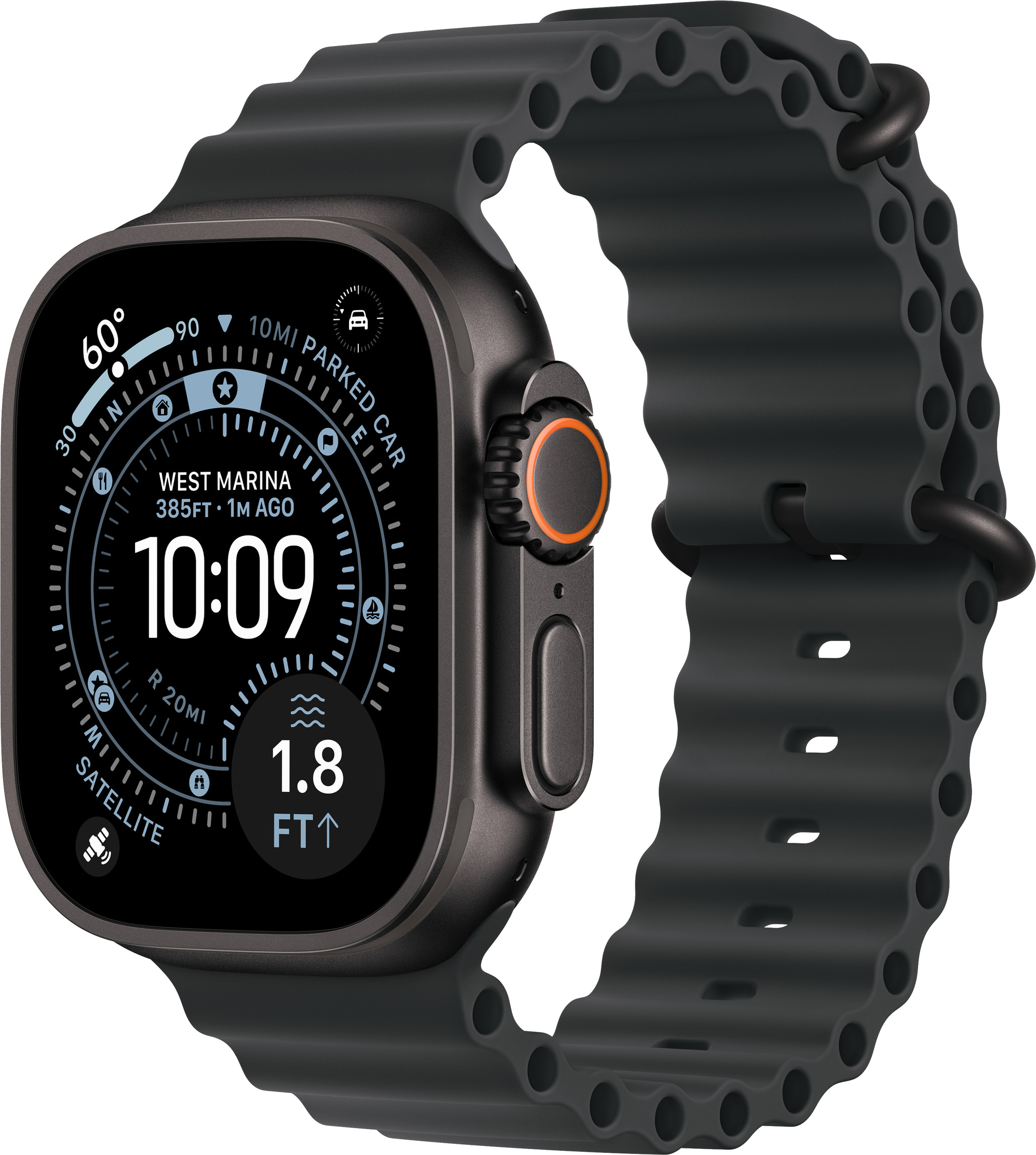 Apple Watch Ultra 3 Cellular 49mm Zwart Ocean Band