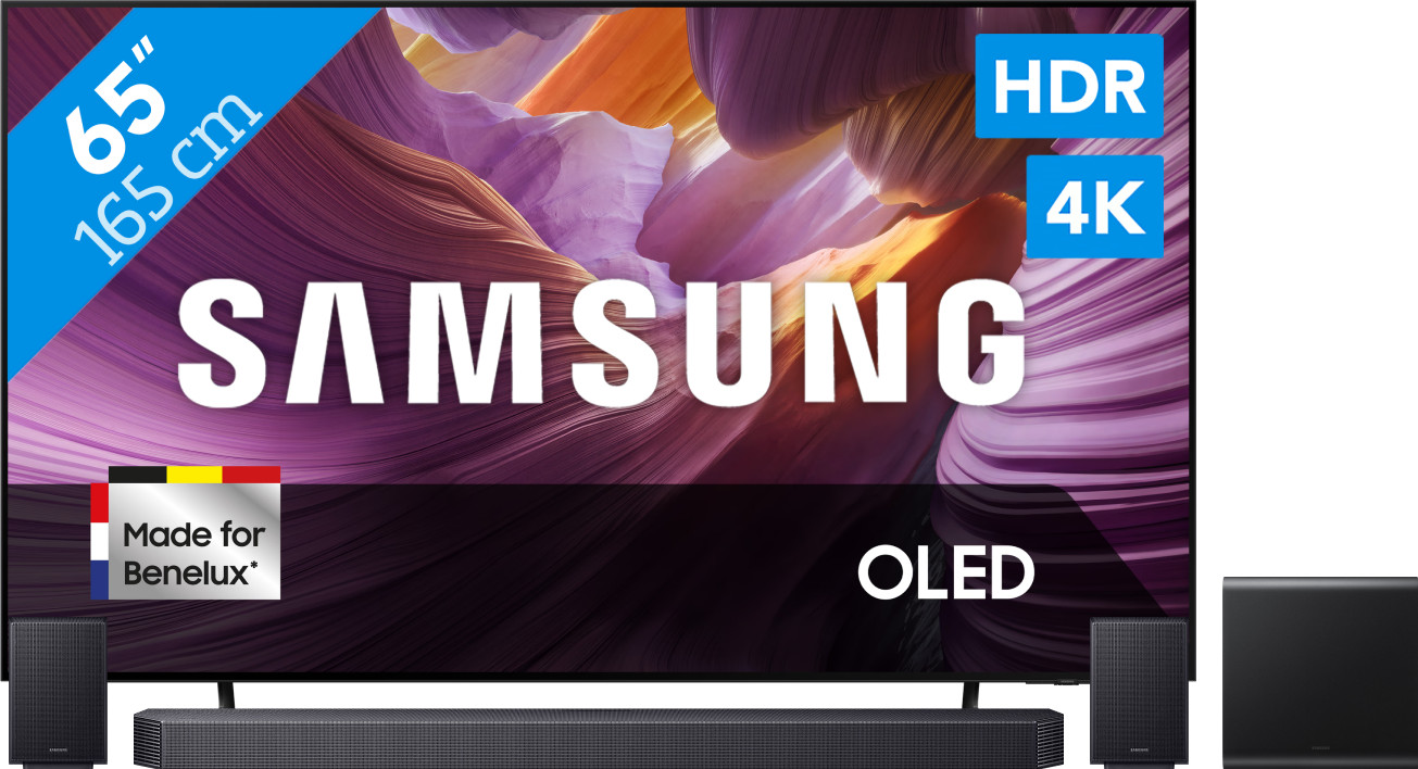 Samsung 65" OLED 4K S85F (2025) + Samsung HW-Q930F Zwart