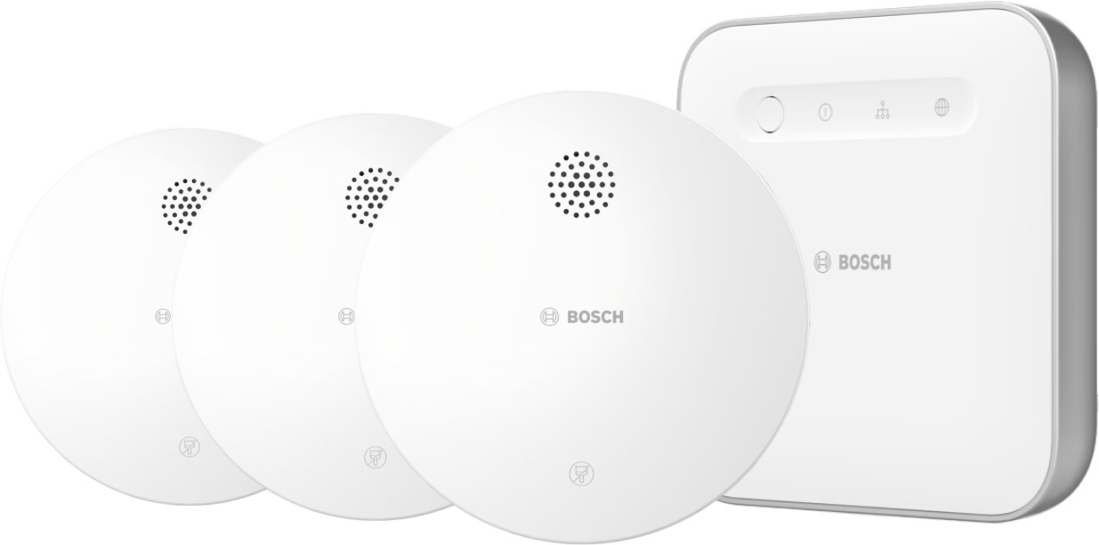 Bosch Draadloze Rookmelder 3-Pack + Bosch Smart Home Controller