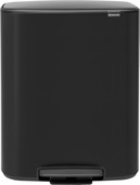 Brabantia Bo Pedal Bin 2 x 30 Liter Matt Black Coolblue's Keuze producten