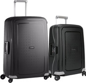 Samsonite S'cure Spinner 75+55cm Black kofferset Samsonite harde koffer