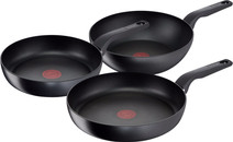 Tefal Hard Titanium Pro Koekenpannenset 24 + 28 cm + Wokpan 28 cm