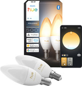 Philips Hue Kaarslamp White Ambiance E14 Duo Pack Philips Hue E14 fitting
