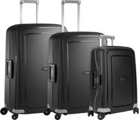 Samsonite S'Cure Spinner 75+69+55 cm Black Kofferset Samsonite harde koffer