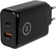 BlueBuilt Power Delivery and Quick Charge Charger with 2 USB Ports 20W Black