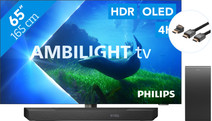 Philips 65OLED808 - Ambilight (2023) + Soundbar + Hdmi kabel