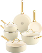 GreenPan Padova Reserve Cookware Set 10-piece Cream White cookware set