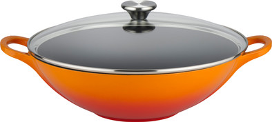 Le Creuset Gietijzeren Wok 32 cm Oranje-rood is nooit meer leverbaar