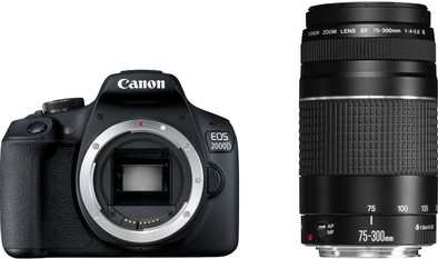 Canon EOS 2000D + 18-55mm IS II + 75-300mm III is nooit meer leverbaar