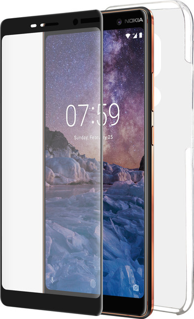 Azuri Protection Nokia 7 plus Full Body Transparant is nooit meer leverbaar