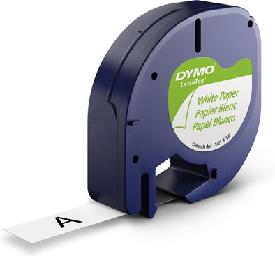 DYMO LetraTag Letter Tape Paper Black on White (12mm x 4m) is no longer available