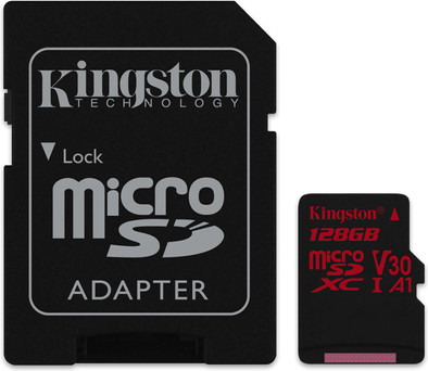 Kingston microSDXC Canvas React 128GB 100 MB&#x2F;s + SD Adapter is nooit meer leverbaar