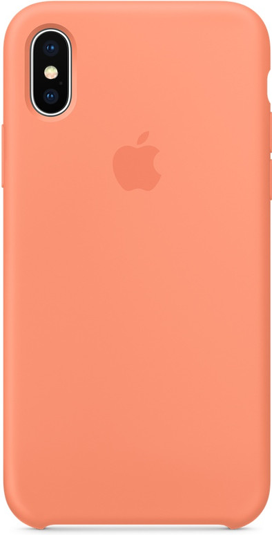 Apple iPhone X Silicone Back Cover Peach Coolblue Phone cases
