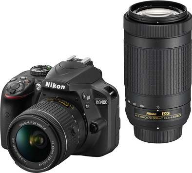 Nikon D3400 AF-P 18-55mm + 70-300mm is nooit meer leverbaar