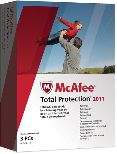 McAfee Total Protection 2011 3 User NL is nooit meer leverbaar