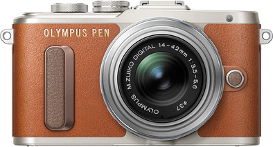 Olympus Pen E-PL8 Bruin + 14-42mm IIR Zilver is nooit meer leverbaar