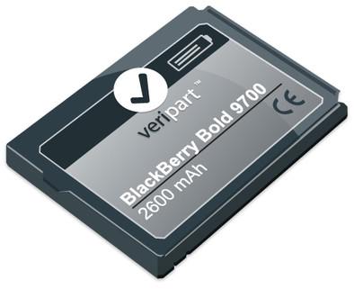 Veripart Extended Battery Blackberry Bold 9700 2600 mAh is nooit meer leverbaar