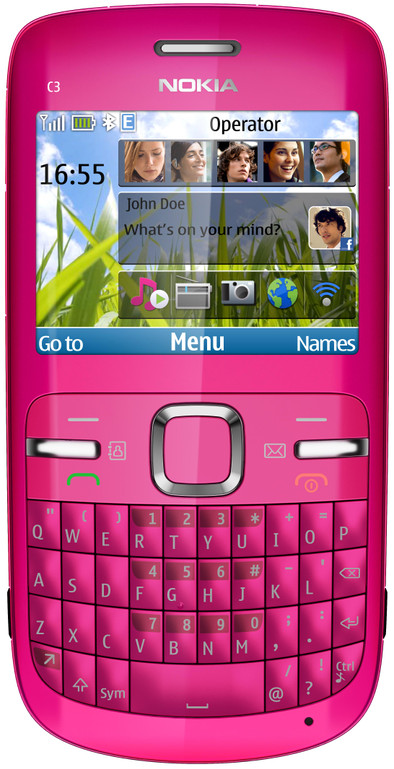 Nokia C3-00 Hot Pink QWERTY is nooit meer leverbaar