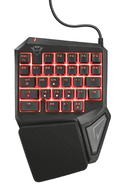 Trust GXT 888 Assa Single Handed Keyboard is nooit meer leverbaar