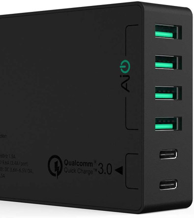 Aukey PA-Y6 Qualcomm Quick Charge 3.0 4x USB-A 2x USB-C is nooit meer leverbaar