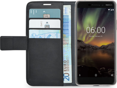 Azuri Wallet Magneet Nokia 6 (2018) Book Case Zwart is nooit meer leverbaar