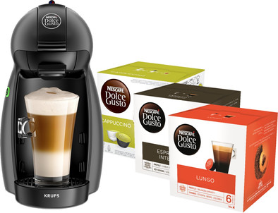 Krups Dolce Gusto Piccolo KP100B + 3 dozen Dolce Gusto koffiecups is nooit meer leverbaar