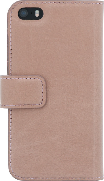 Senza Pure Leather Wallet Apple iPhone 5/5S/SE Book Case Roze is nooit meer leverbaar
