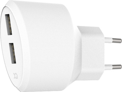 Xqisit Thuislader 2x USB 3,3Ah Wit is nooit meer leverbaar