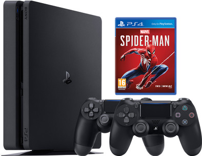 Sony PlayStation 4 Slim 1 TB + Spider Man + 2e Controller is nooit meer leverbaar