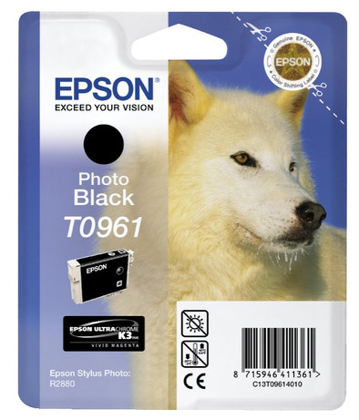 Epson T0961 Photo Black Ink Cartridge (foto zwart) is nooit meer leverbaar