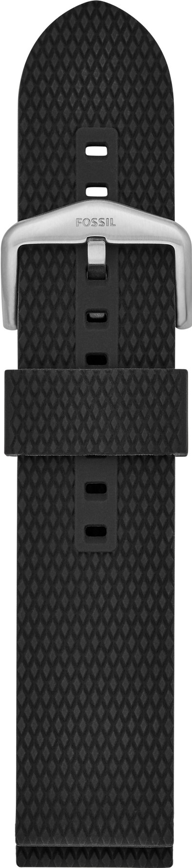 Fossil Q Strap 22 mm Horlogeband Zwart Kunststof is nooit meer leverbaar