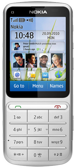 Nokia C3-01 Touch and Type Silver is nooit meer leverbaar