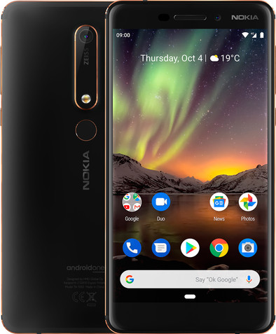 Nokia 6.1 32 GB Zwart is nooit meer leverbaar