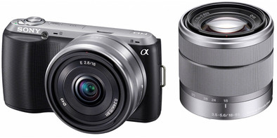 SONY NEX-C3/SONY 18-55 (良品） Sony NEX-C3 Black + 16mm + 18-55mm | Coolblue | Systeemcamera's