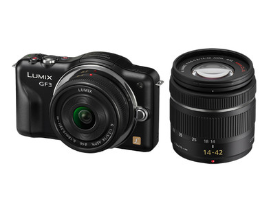 Panasonic Lumix DMC-GF3 Zwart + 14mm + 14-42mm is nooit meer leverbaar