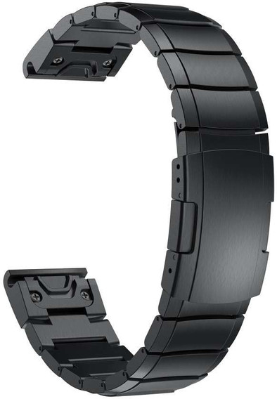 Just in Case Garmin Fenix 6X/6X Pro Rvs Bandje Zwart is nooit meer leverbaar