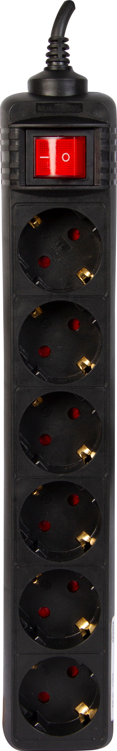 Veripart stekkerdoos 6-voudig 5 meter zwart is nooit meer leverbaar