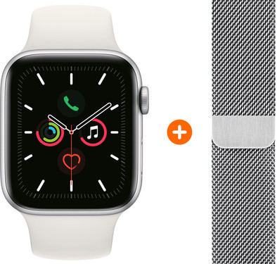 Apple Watch Series 5 40mm Silver White Sport Band + Milanese Silver is no longer available