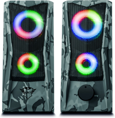 Trust Gaming GXT 606 Javv RGB verlichte 2.0 Pc Speaker - Grijs camo is nooit meer leverbaar