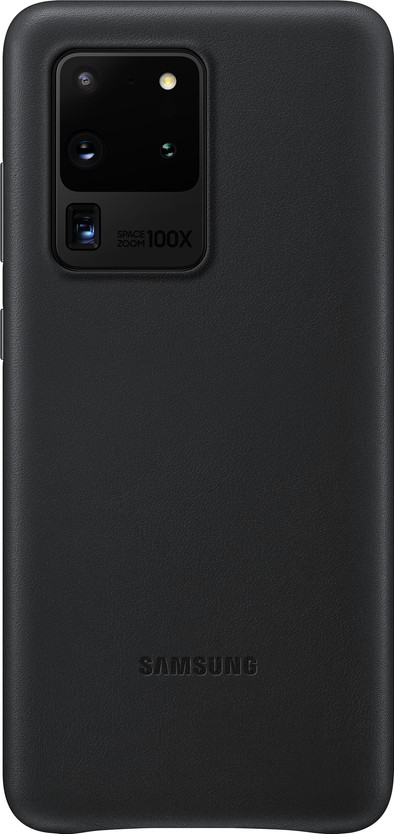Samsung Galaxy S20 Ultra Back Cover Leer Zwart is nooit meer leverbaar