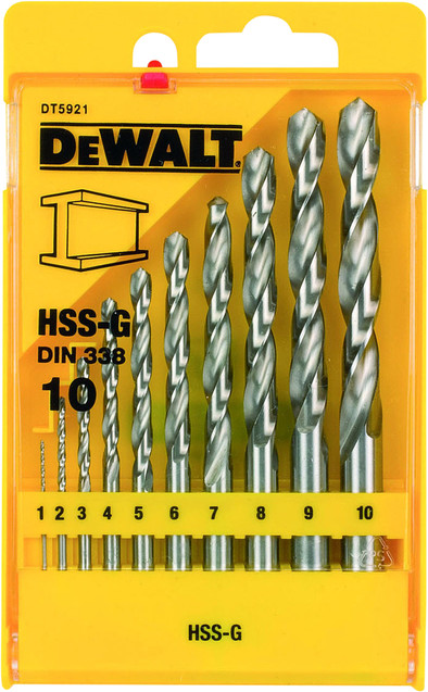 DeWalt 10-delige Metaalborenset HSS-G is nooit meer leverbaar