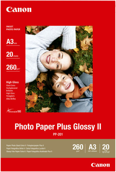 Canon PP-201 Glossy Plus Fotopapier 20 Vellen A3 is nooit meer leverbaar