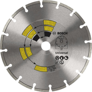 Bosch Diamantschijf Universeel 230 mm is nooit meer leverbaar